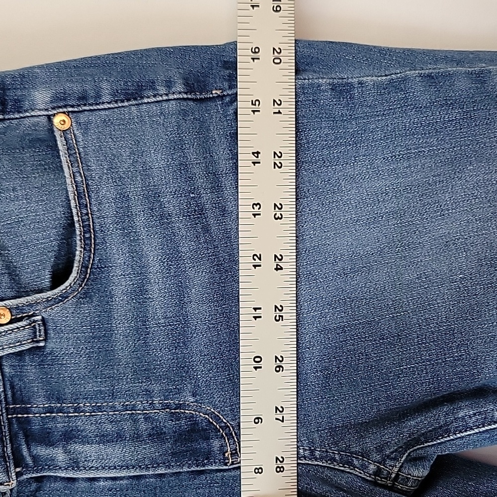 Paige Verdugo Ankle Jeans Wash Rugged Fray Hem Med. Wash Size 28 - Picture 9 of 16